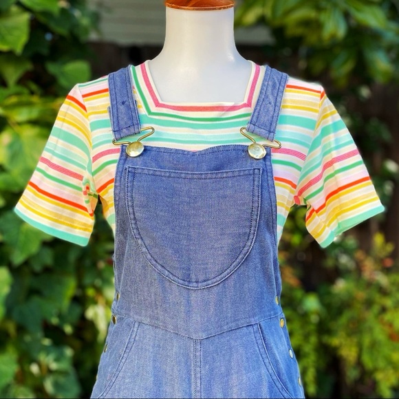 1970s Does 1940s Denim Bib Overalls - Picture 4 of 8